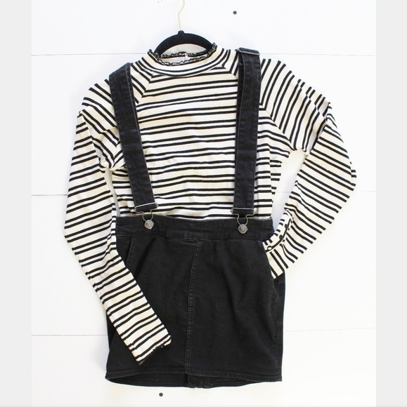 PRE-OWNED H&M DIVIDED DENIM OVERALL SIZE 2 - Picture 1 of 4